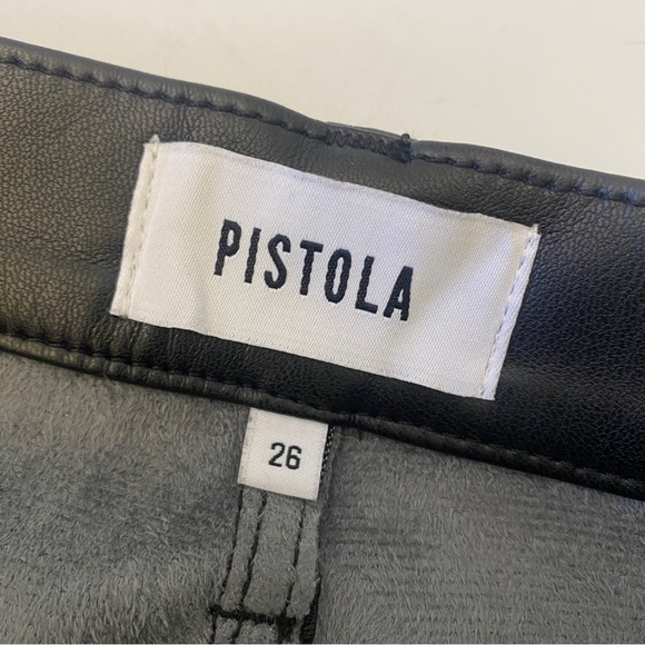 Pistola || Rumi Vegan Leather Mini Skirt Tulip Dolphin Hem Black 26 - Picture 5 of 8